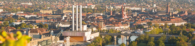 Panoramablick über die Stadt Würzburg