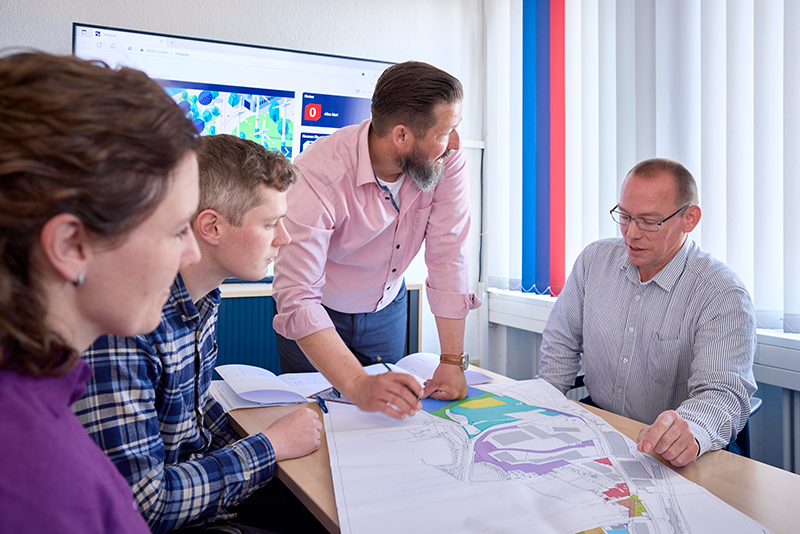 Das Team hat eine Besprechung