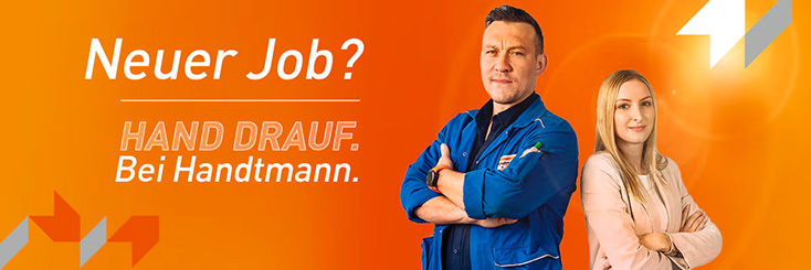 Mann und Frau - Neuer Job? HAND DRAUF. Bei Handtmann.