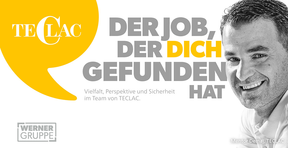 Teclac Werner GmbH - DER JOB, DER DICH, GEFUNDEN HAT - Mann