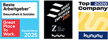 Beste Arbeitgeber Great Place To Work 2023 - kununu - Top 2022 Company kununu