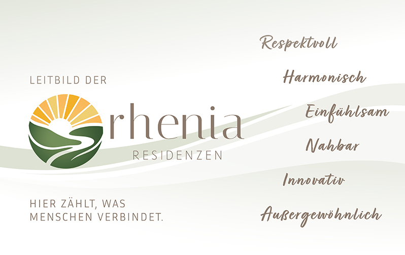 Rhenia Residenzen Logo und Werten