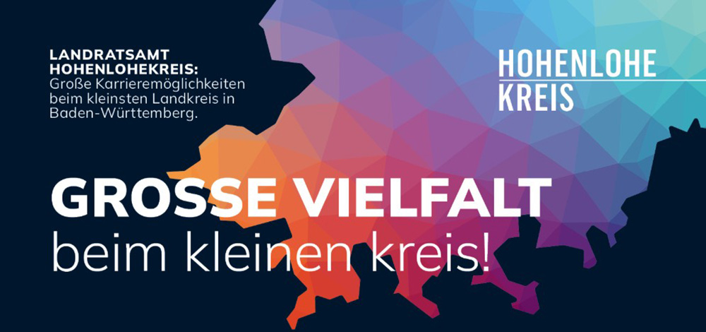 HOHENLOHE KREIS | LANDRATSAMT HOHENLOHEKREIS: Große Karrieremöglichkeiten beim kleinsten Landkreis in Baden-Württemberg. | GROSSES BEWEGEN beim kleinen kreis!