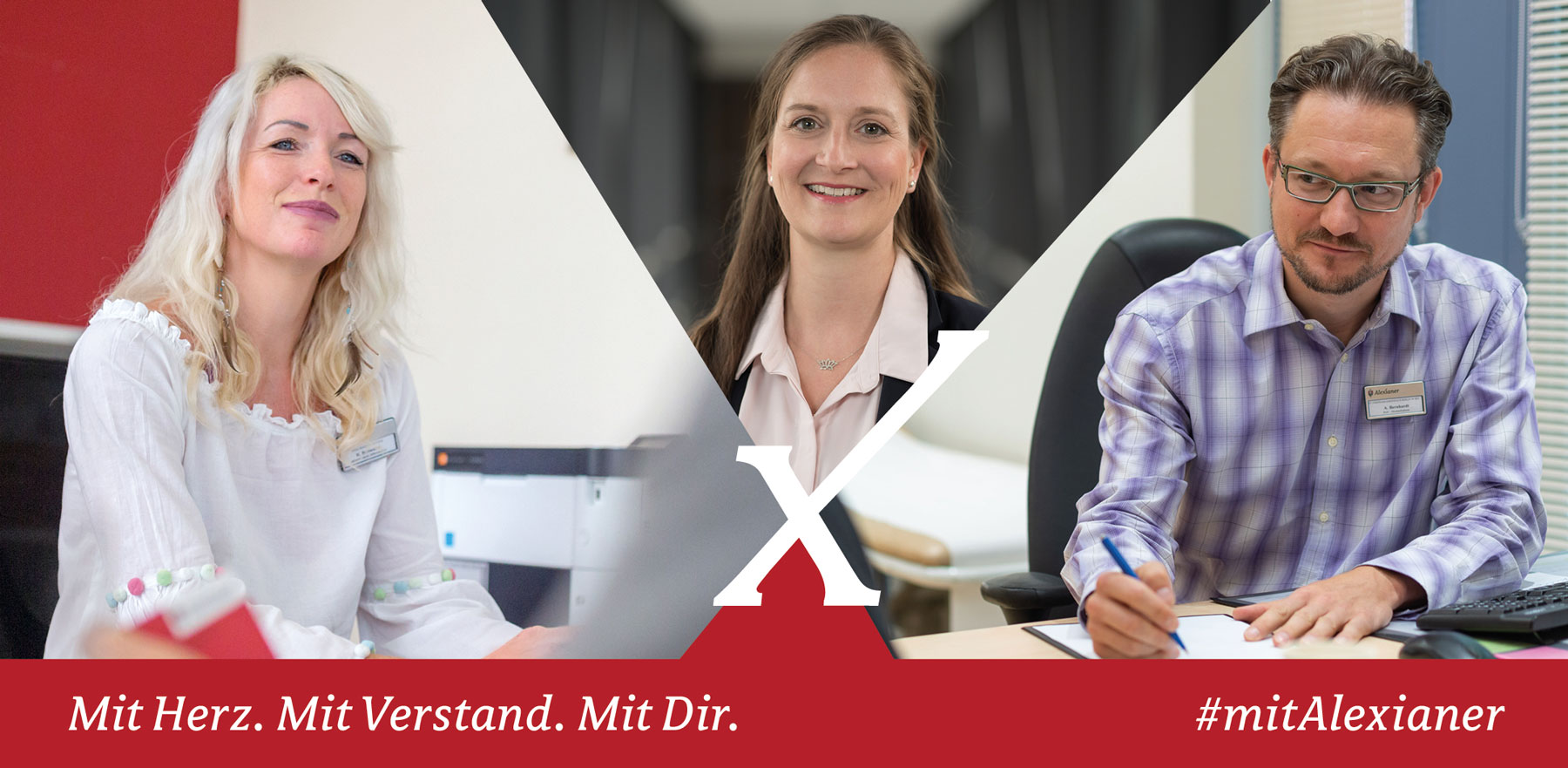 Anzeigenbild zeigt Szenen aus dem Arbeitsumfeld