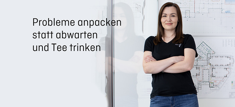 Frau - Probleme anpacken statt abwarten und Tee trinken
