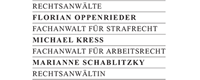Firmenlogo: Rechtsanwaltskanzlei Florian Oppenrieder & Kollegen
