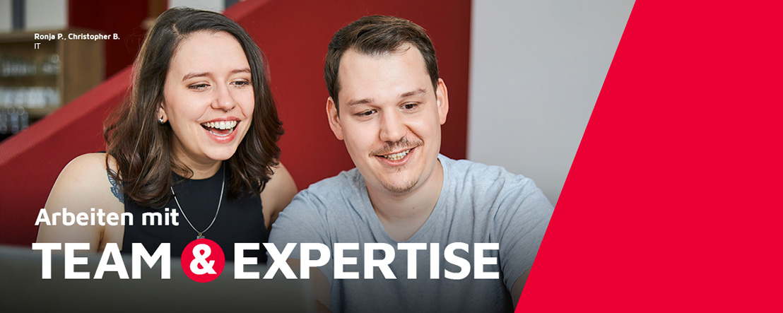 Mann und Frau - Arbeiten mit TEAM & EXPERTISE