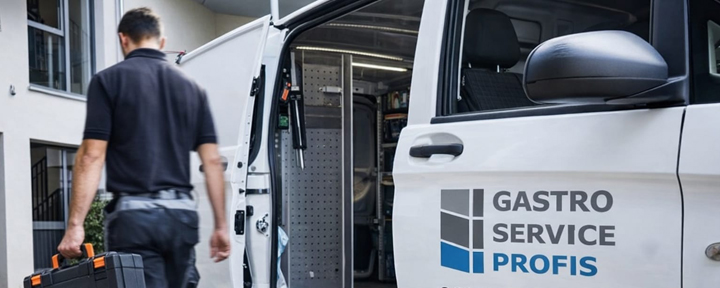 Servicetechniker an Firmenwagen