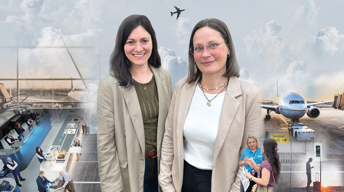 frohe Angestellten