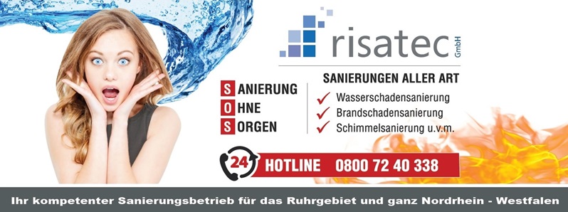 Erstaunte Frau | risatec GmbH | S.O.S. - Sanierung ohne Sorgen. | Ihr kompetenter Sanierungsbetrieb für das Ruhrgebiet und ganz Nordrhein - Westfalen