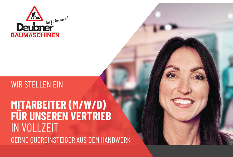 Wir stellen ein  Mitarbeiter (m/w/d) für unseren Vertrieb in Vollzeit  Gerne Quereinsteiger aus dem Handwerk