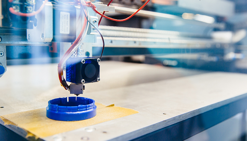 3D-Drucker fertigt Bauteil