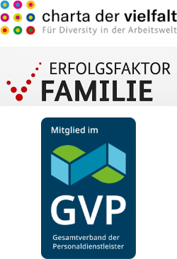 charta der vielfalt - Für Diversity in der Arbeitswelt - ERFOLGSFAKTOR FAMILIE Mitglied im GVP Gesamtverband der Personaldienstleister