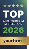 Yourfirm Siegel Top Arbeitgeber im Mittelstand 2026