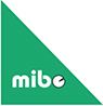 Mibe-Logo auf dem weissen und grünen Hintergrund